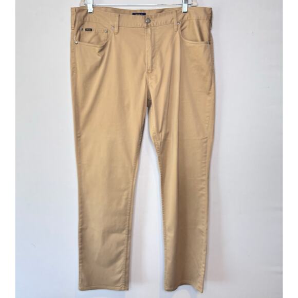 Polo Ralph Lauren Chino Pants 38x34 The Prospect Straight Flat Front Khaki Mens - Picture 12 of 12
